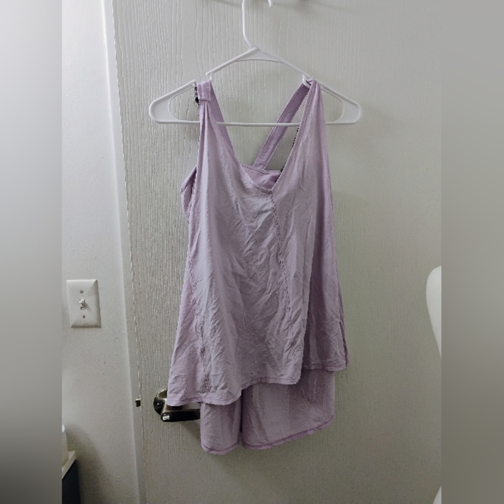 Lululemon Womens Breathe And Flow Tank Top In Pretty Purple Sz 10